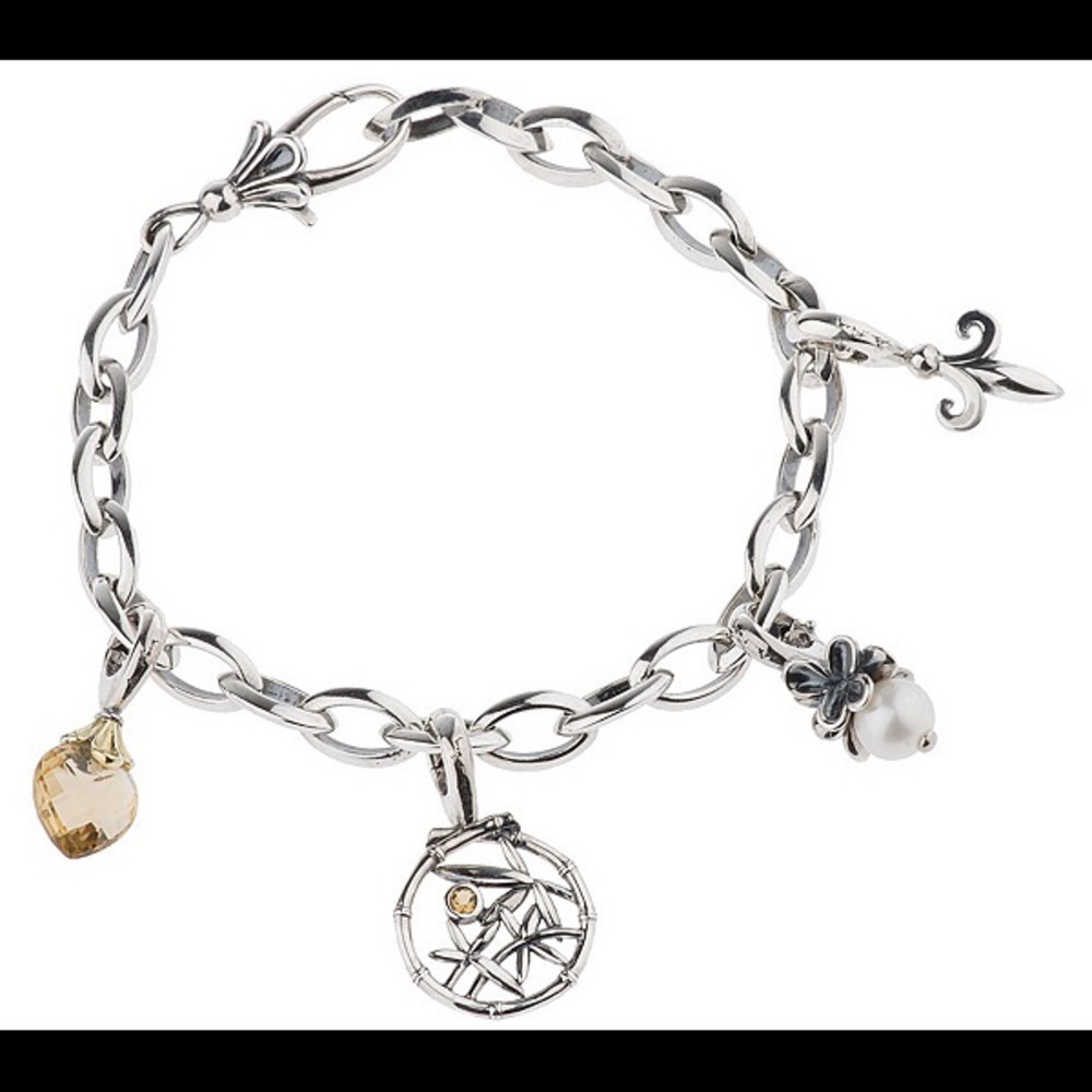 Ann King Sterling Silver & 18K Charm Bracelet